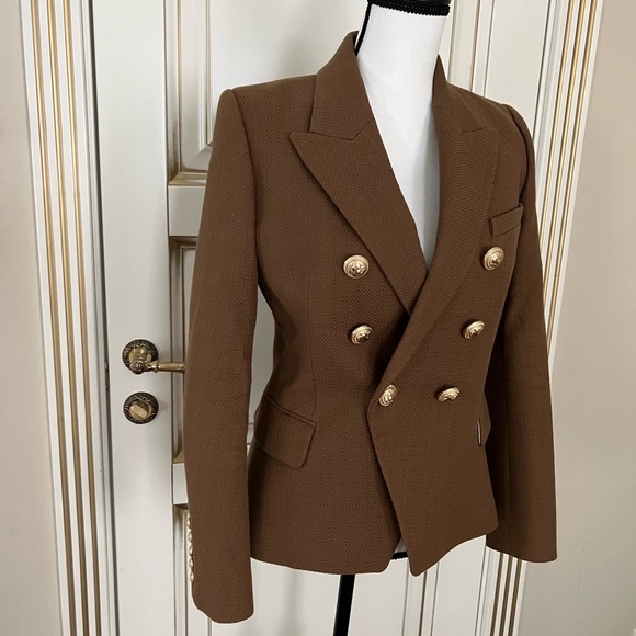 Balmain Brown Blazer Size 42 - Picture 3 of 16